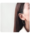 1.3mm Silver Hoop Earring CR-12